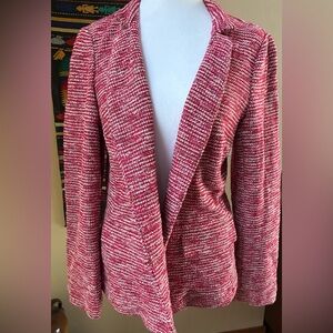 NWT Talbot’s Red and White Sweater Blazer size 12P